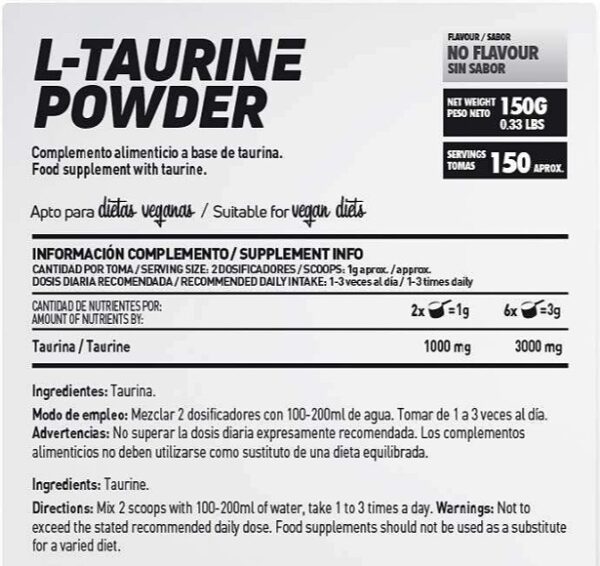TAURINA EM PÓ - 150g - Image 2