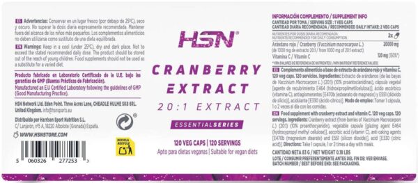 CRANBERRY (EXTRACTO) (20:1) 500mg - 120 cápsulas - Image 2
