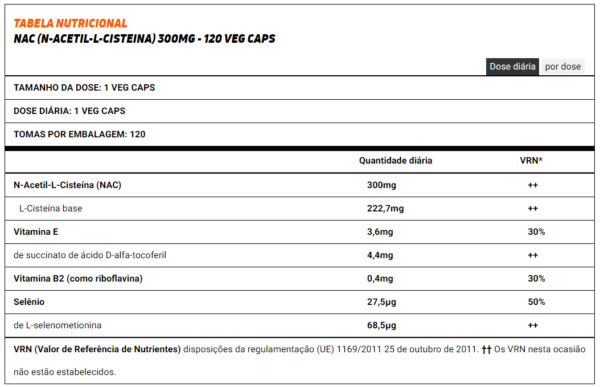NAC (N-ACETIL-L-CISTEINA) 300mg - 120 cápsulas - Image 3