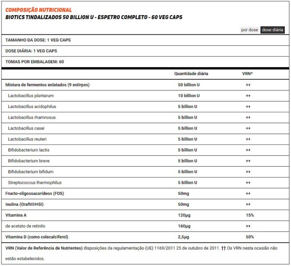 PROBIOTICOS TINDALIZADOS 50 BILLION U - ESPECTRO COMPLETO - Image 3