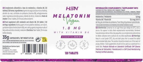 MELATONINA 1,9mg - 120 Cápsulas - Image 2