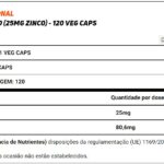 CITRATO DE ZINCO (25mg ZINCO) - 120 Cápsulas