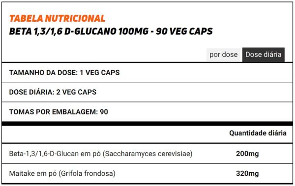 BETA 1,3/1,6 D-GLUCANO 100mg - 90 cápsulas - Image 2