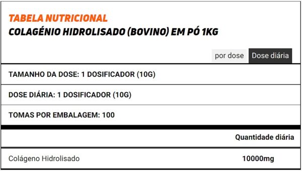 COLAGÉNIO HIDROLISADO (BOVINO) EM PÓ 1KG - Image 3