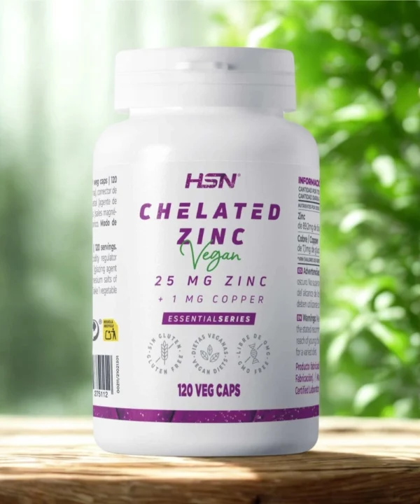 ZINCO BISGLICINATO (25mg ZINCO + 1mg COBRE) - 120 cápsulas